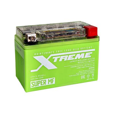 Мото аккумулятор Xtreme UTX4,5L(YTX4L)-BS iGEL (4,5Ah) фото 400x400