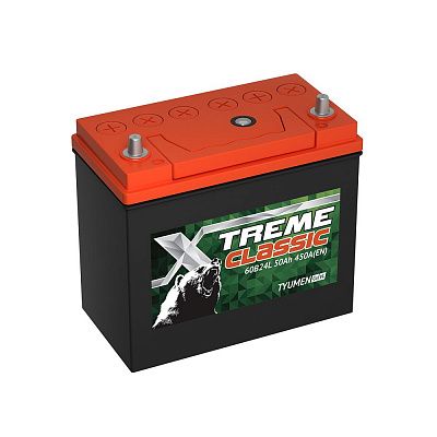 Автомобильный аккумулятор X-treme CLASSIC (Тюмень) 60B24L 50 Ач фото 400x400