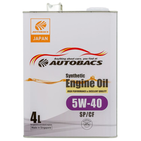 фото Autobacs Engine Oil Synthetic 5w40 SP/CF 4л