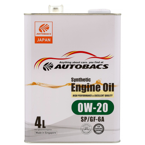 фото Autobacs Engine Oil Synthetic 0w20 SP/CF/GF-6A 4л