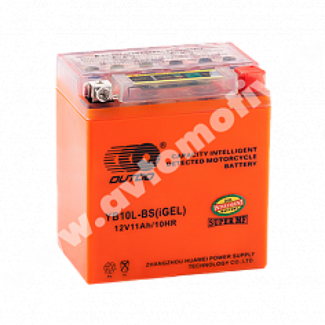 Мото аккумулятор 10Ah OUTDO YB10L-BS iGEL (11Ah)