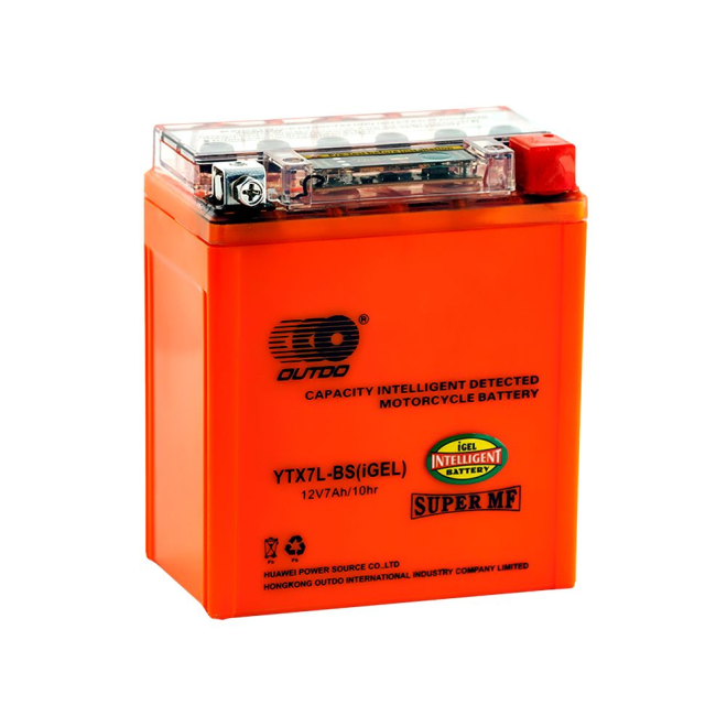 Мото аккумулятор 7Ah OUTDO UTX7L(YTX7L)-BS iGEL