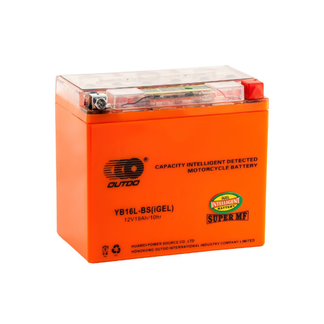 Мото аккумулятор 19Ah OUTDO UB16L|(YB16L)-BS iGEL