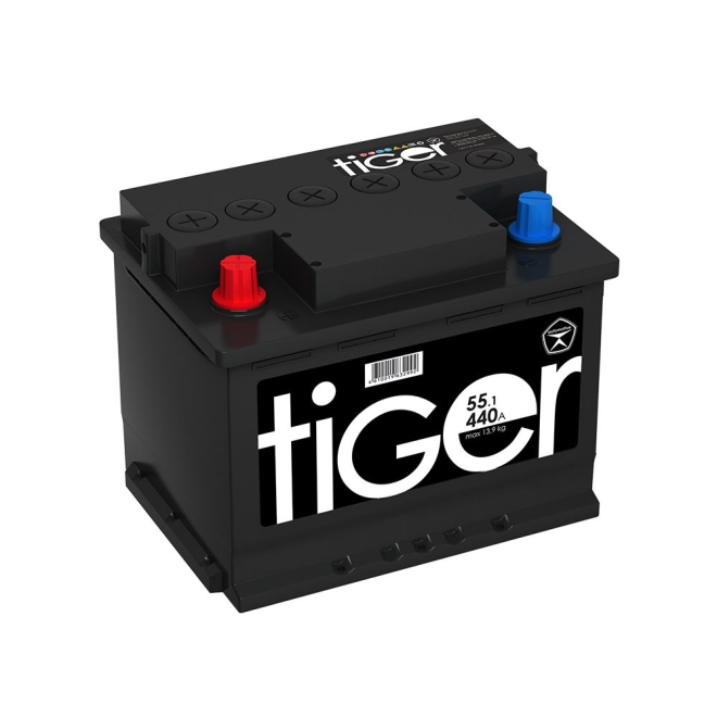Аккумулятор TIGER 55 пр (L2.1, Черный, AK)