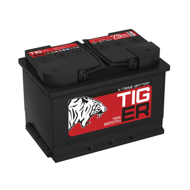 Аккумулятор TIGER 75 пр (L3.1, Красный, AL)