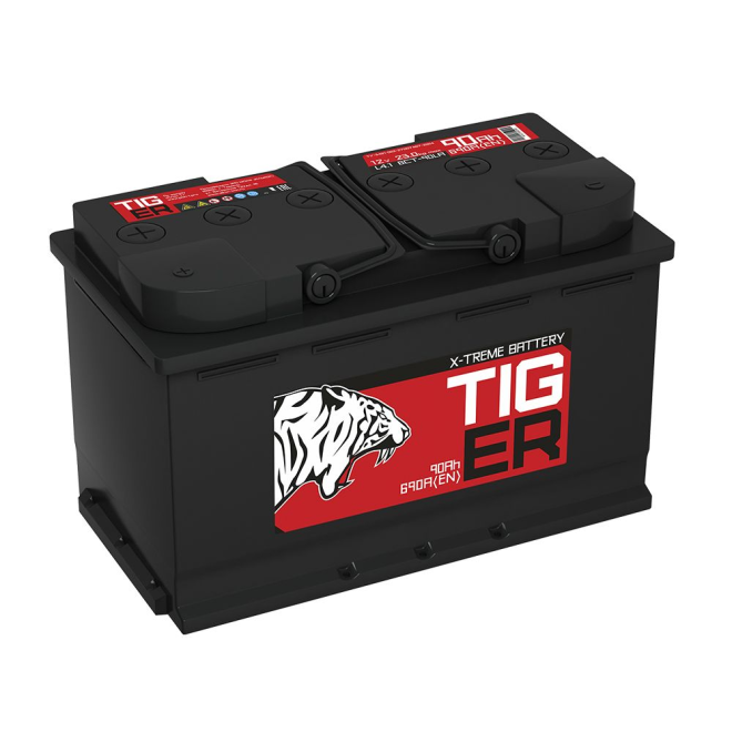 Аккумулятор TIGER 90 пр (L4.1, Красный, AL)