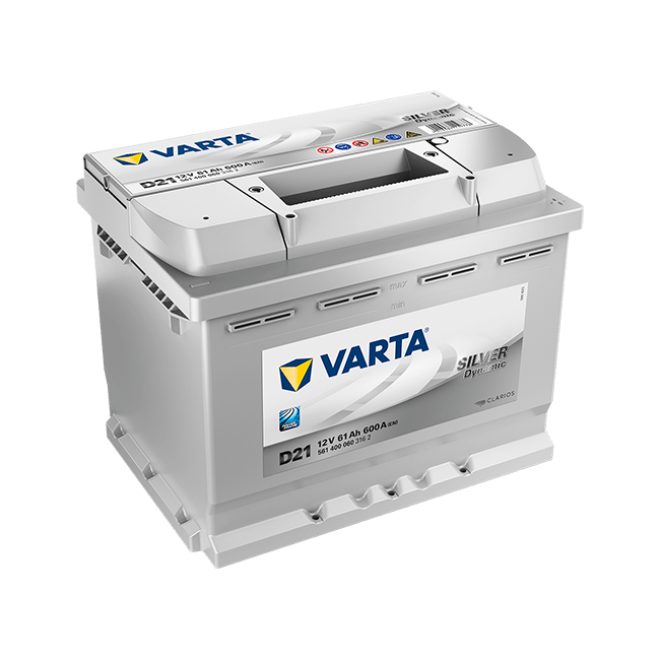 Автомобильный аккумулятор Varta D21 Silver Dynamic (561 400 060) 12v 61Ah 600A низкий