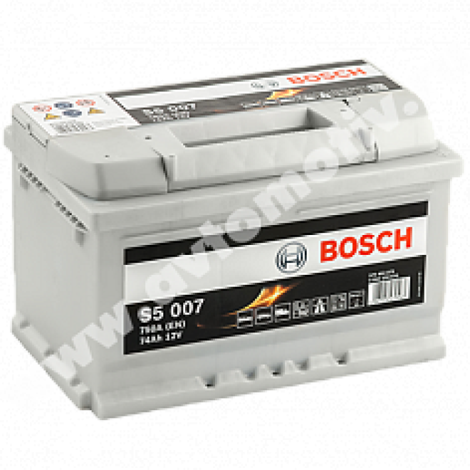 Автомобильный аккумулятор Bosch S5 74.0 низкий