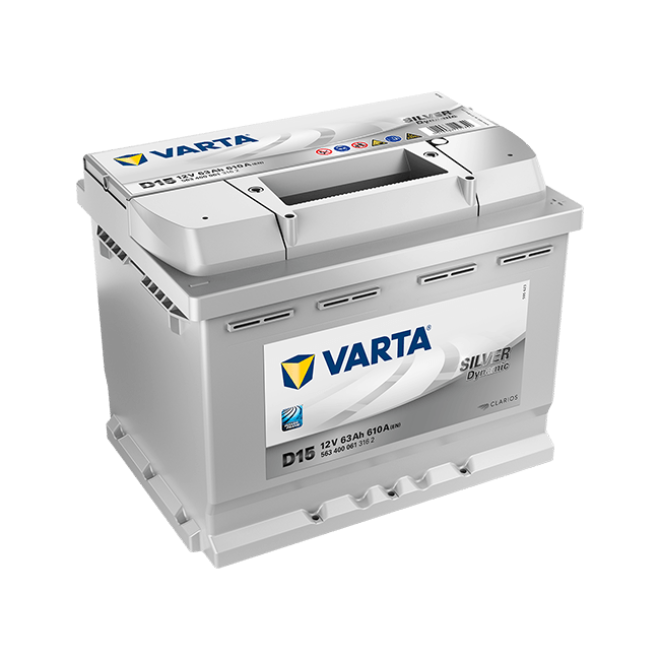 Автомобильный аккумулятор Varta D15 Silver Dynamic 63Ah 610A (563 400 061)