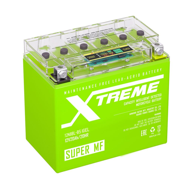 Мото  Xtreme 12N8BL-BS iGEL (8Ah)
