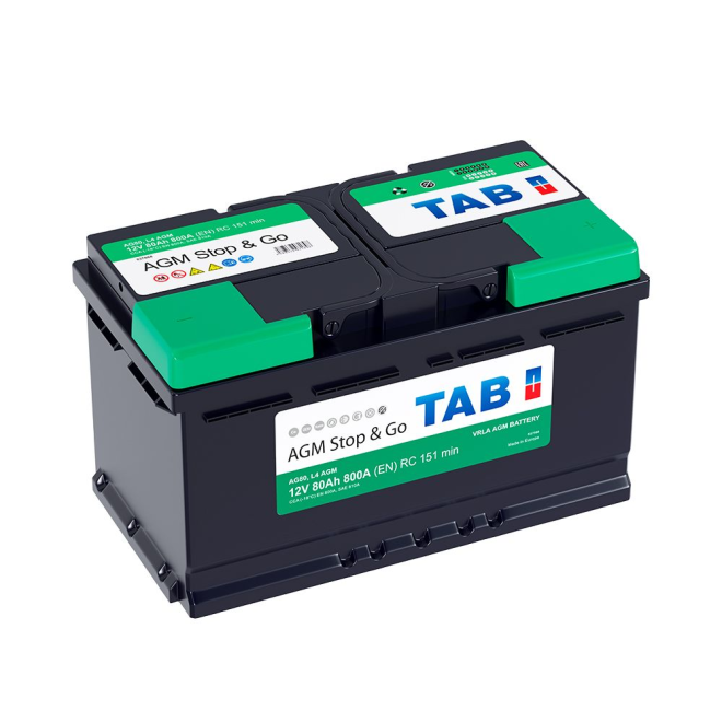 Аккумулятор TAB AGM STOP&GO 80 обр (L4.0)