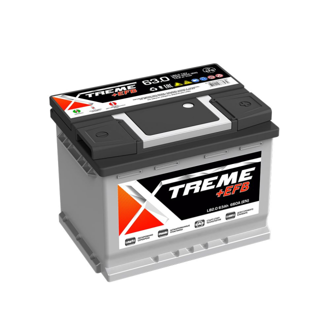 Аккумулятор XTREME +EFB 63 обр (LB2.0, низк)