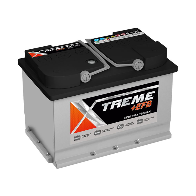 Аккумулятор XTREME +EFB 74 обр (LB3.0, низк)