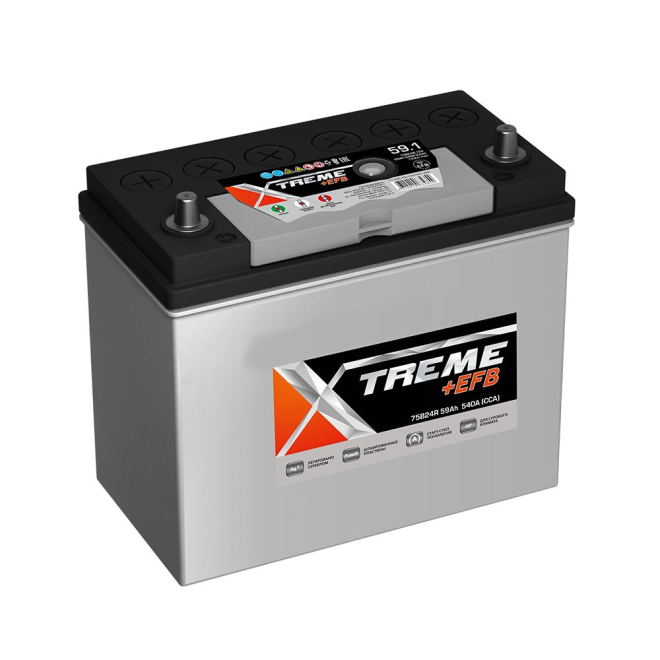 Аккумулятор XTREME +EFB  59 пр (75B24R)