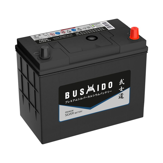 Аккумулятор BUSHIDO Silver  59 обр (75B24LS, станд кл, серый, AT)
