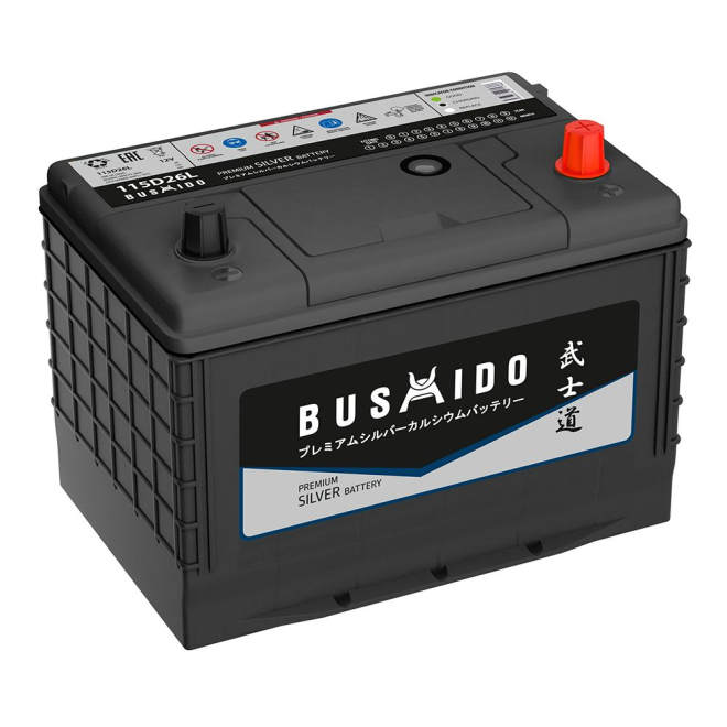 Аккумулятор BUSHIDO Silver  88 обр (115D26L, серый, AT)