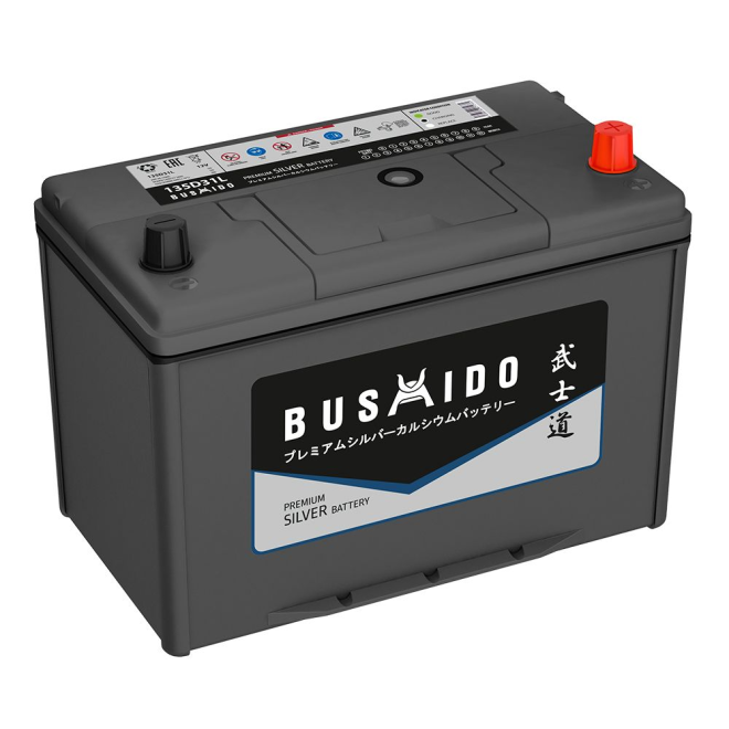 Аккумулятор BUSHIDO Silver  105 обр (135D31L, серый, AT)