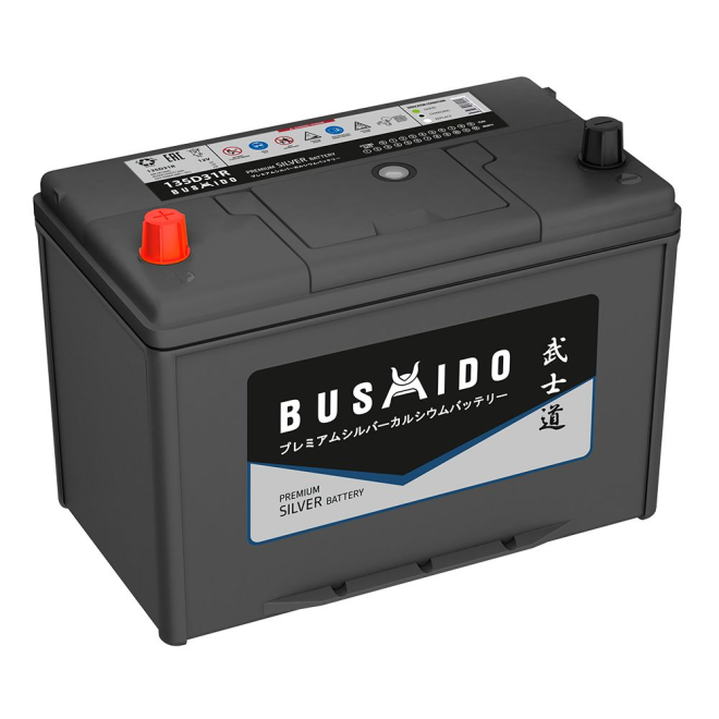 Аккумулятор BUSHIDO Silver  105 пр (135D31R, серый, AT)