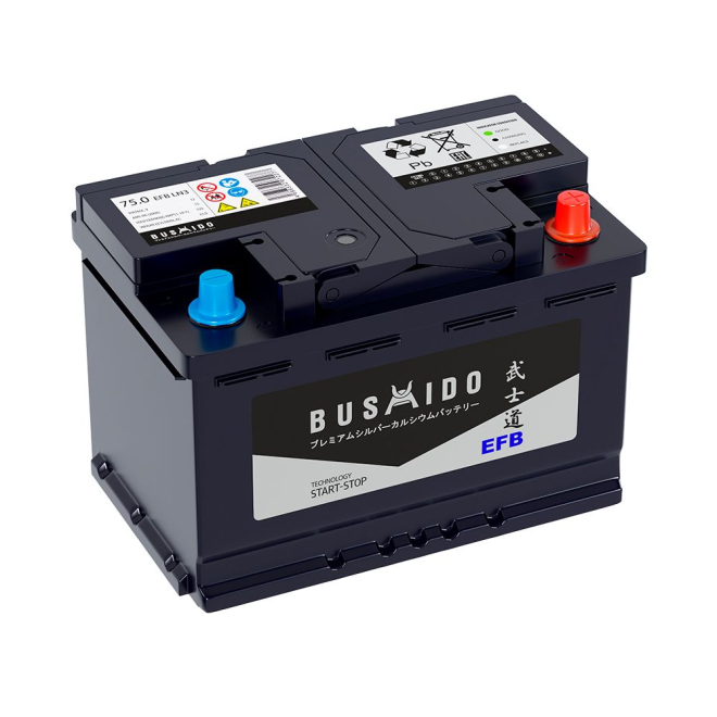 Аккумулятор BUSHIDO EFB 75 обр (L3.0, CA)