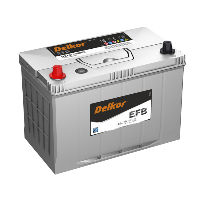 Аккумулятор DELKOR EFB  80 пр (130D26R)