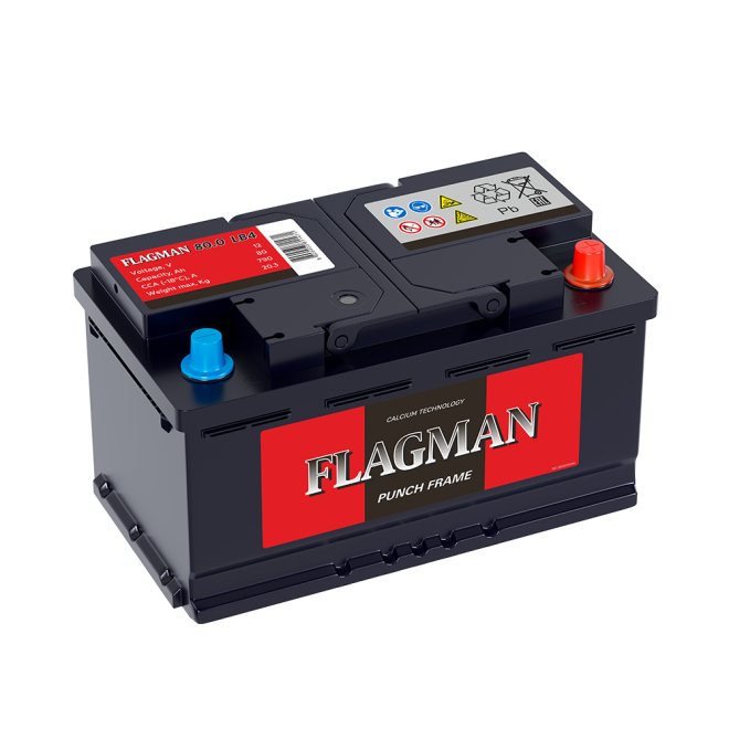 Аккумулятор FLAGMAN 80 обр (LB4.0, низк, CA)