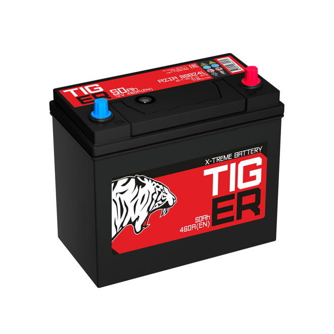 Аккумулятор TIGER  50 обр (65B24L, Красный, KN)