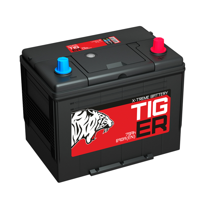 Аккумулятор TIGER  75 обр (85D26L, Красный, KN)