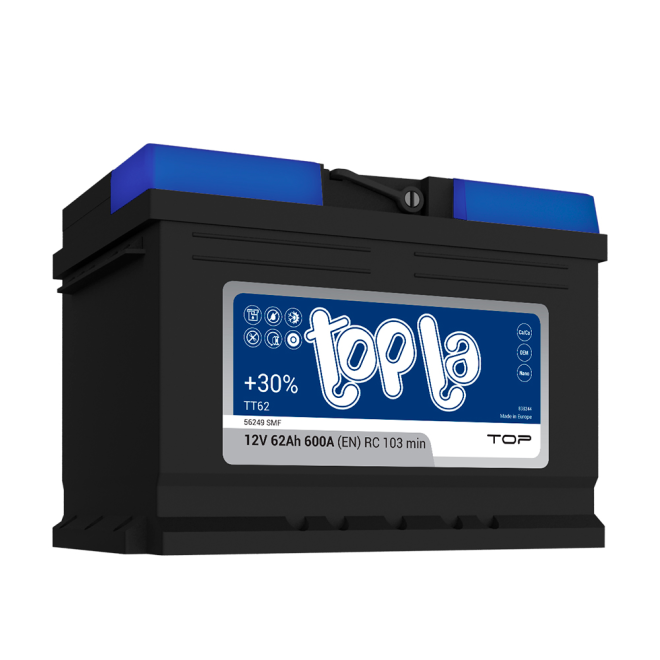 Аккумулятор TOPLA TOP 62 обр (LB2.0, низк)