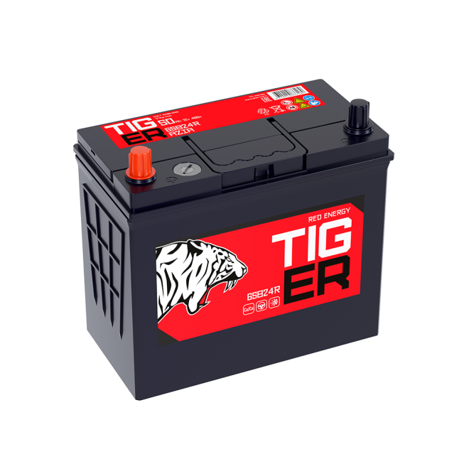 Аккумулятор TIGER Red Energy  50 пр (65B24R, PS)