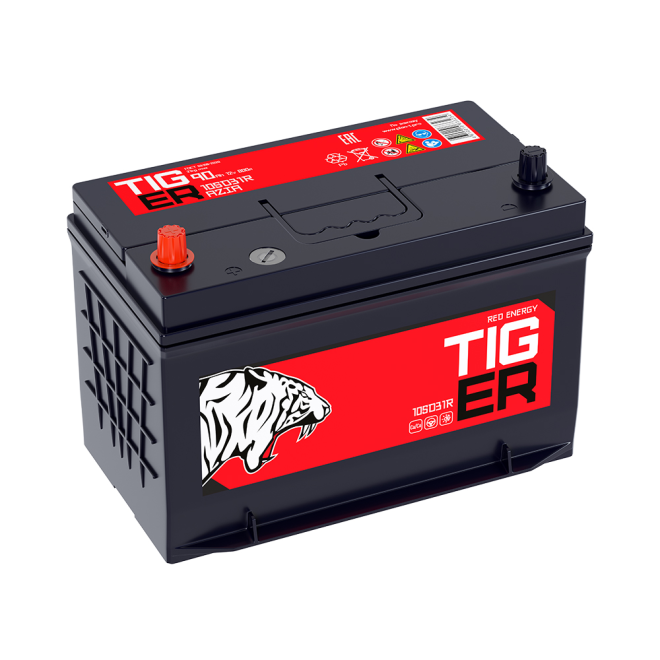 Аккумулятор TIGER Red Energy  90 пр (105D31R, PS)