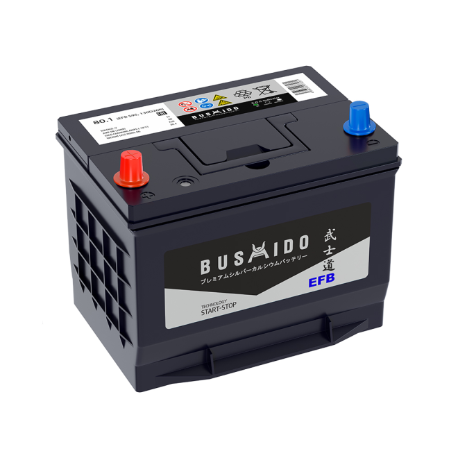 Аккумулятор BUSHIDO EFB  80 пр (130D26R, HO)