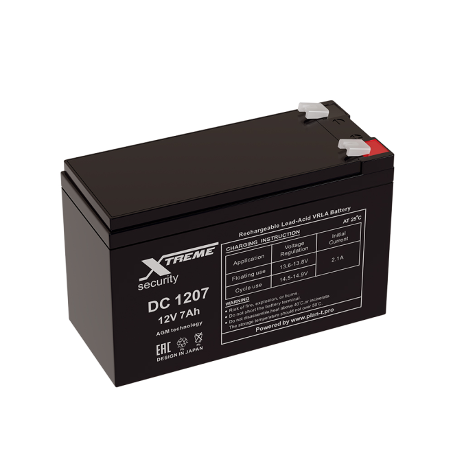 Xtreme Security VRLA 12v    7Ah (OT7-12) F1