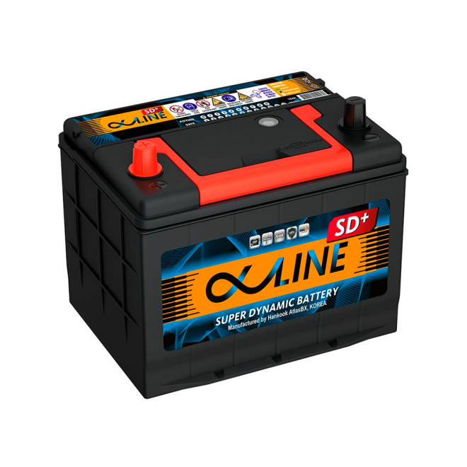 Аккумулятор ALPHALINE SD+  70 пр (85D23R)