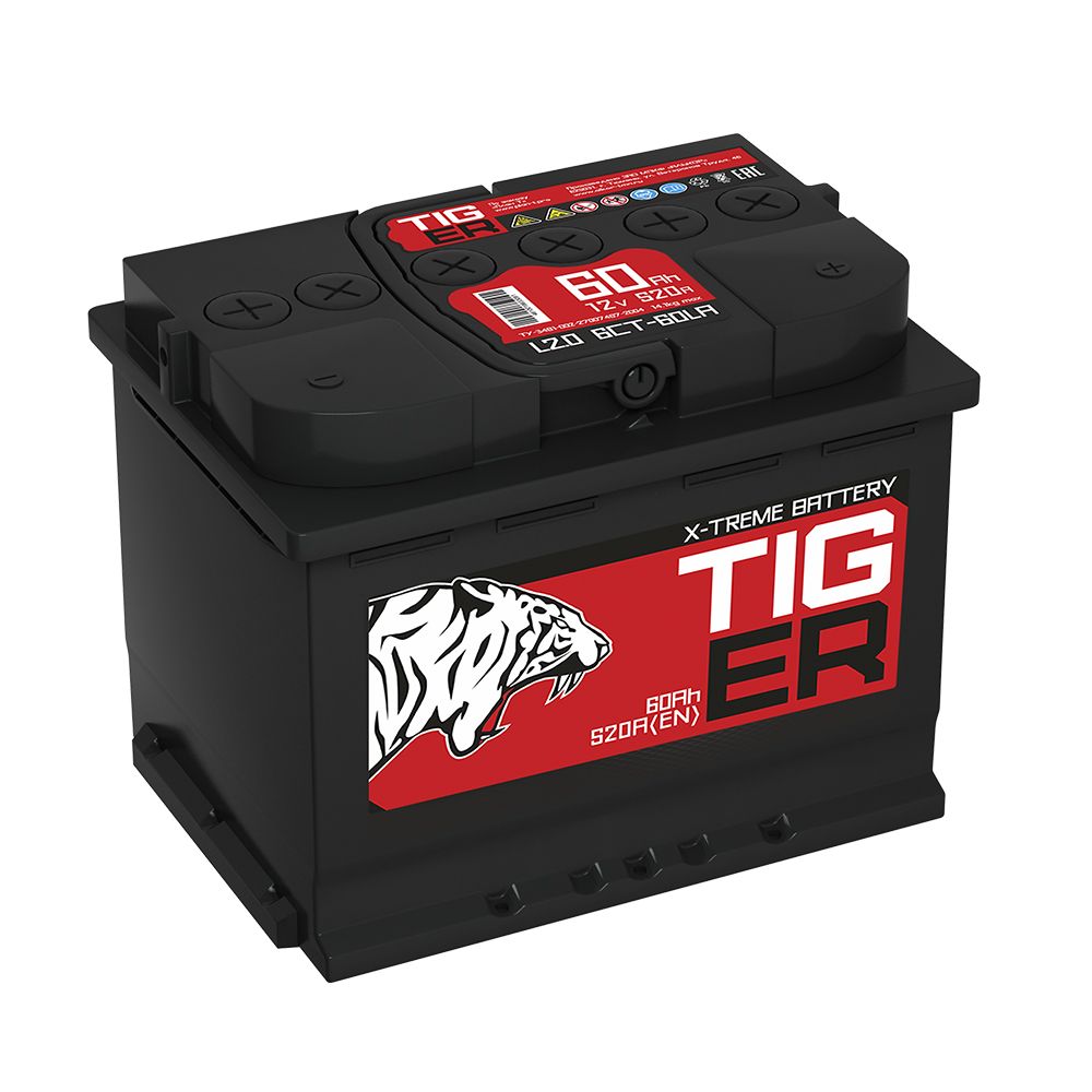 Автомобильный аккумулятор Tiger X-treme (Тюмень) 60.0 обр купить в Кемерово по низкой цене