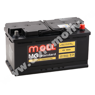 Автомобильный аккумулятор MOLL MG Standart 105.0 (R) фото 400x400