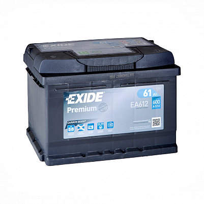 Автомобильный аккумулятор Exide Premium 61.0 (EA612)  низкий фото 401x401