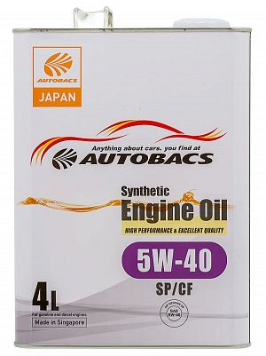 Autobacs Engine Oil Synthetic 5w40 SP/CF 4л фото 300x401