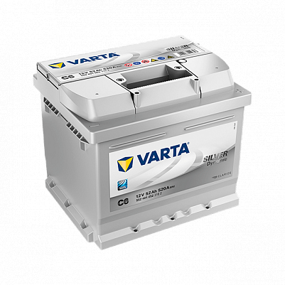 Автомобильный аккумулятор Varta C6 Silver Dynamic (552 401 052) 52Ah низкий фото 401x401