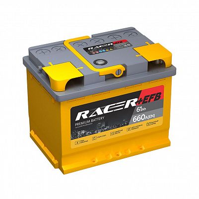 Автомобильный аккумулятор RACER+EFB 61.0 фото 401x401