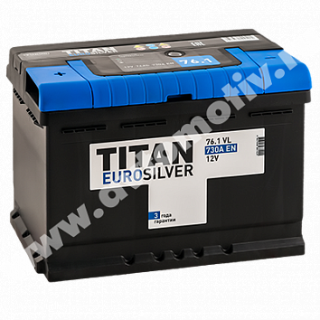 Автомобильный аккумулятор Titan EUROSILVER 76.1 фото 354x354