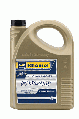 SWD Rheinol  Primus CVS 5W40 4л ACEA A3-/B4-12 API SN/CF фото 266x401