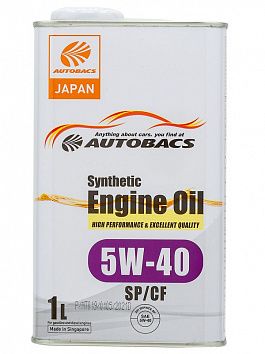 Autobacs Engine Oil Synthetic 5w40 SP/CF 1л фото 265x354