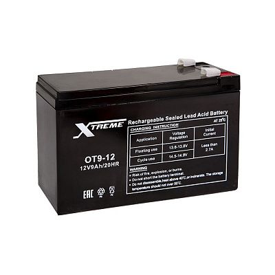 Аккумулятор Xtreme VRLA 12v  9Ah (OT9-12) фото 400x400