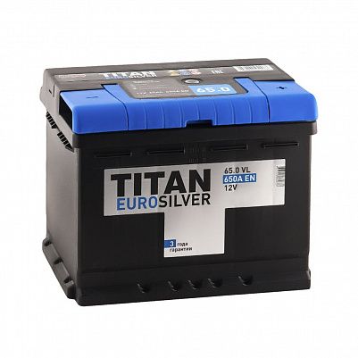 Автомобильный аккумулятор Titan EUROSILVER 65.0 фото 401x401
