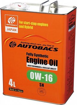 Autobacs Engine Oil FS 0w16 SN 4л фото 258x354