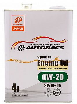 Autobacs Engine Oil Synthetic 0w20 SP/CF/GF-6A 4л фото 265x354