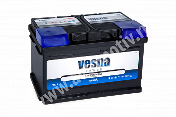 Автомобильный аккумулятор VESNA Power 73.0 LB3 фото 354x236