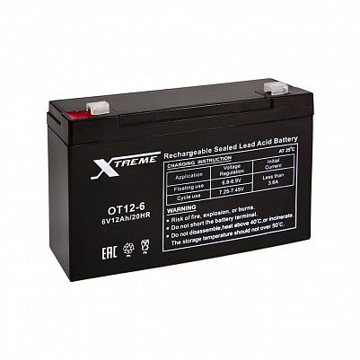Аккумулятор Xtreme VRLA 6v  12Ah (OT12-6) фото 401x401
