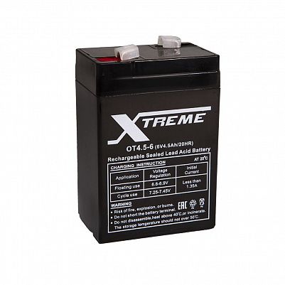 Аккумулятор Xtreme VRLA 6v  4.5Ah (OT4.5-6) фото 401x401