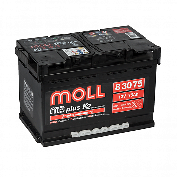 Автомобильный аккумулятор MOLL M3 plus 75.0 фото 354x354